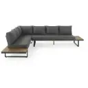 Salon de jardin Limassol 8 places en aluminium gris anthracite