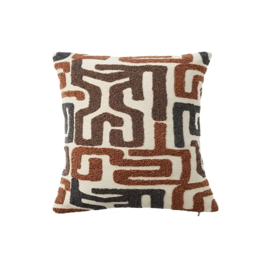 Coussin Mireille en motif géométrique abstrait 40x40