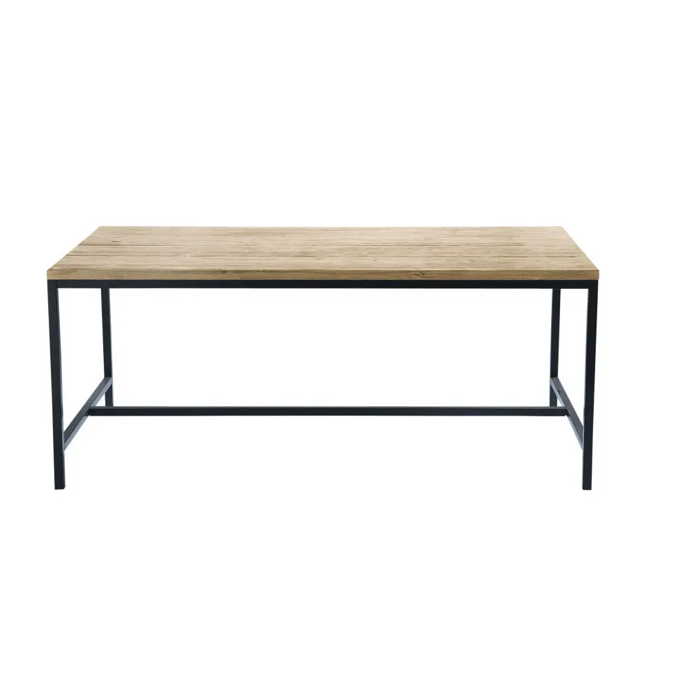 Table à manger Long island en bois de sapin et métal 8/10 personnes L200
