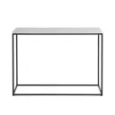 Console Marble en marbre blanc et métal coloris noir mat 