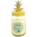 Bougie en verre bocal ananas parfumé