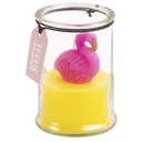 Bougie en verre bocal jaune
