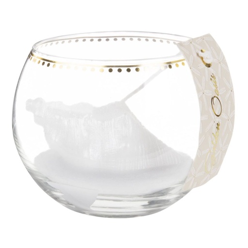 Bougie en verre coquillage