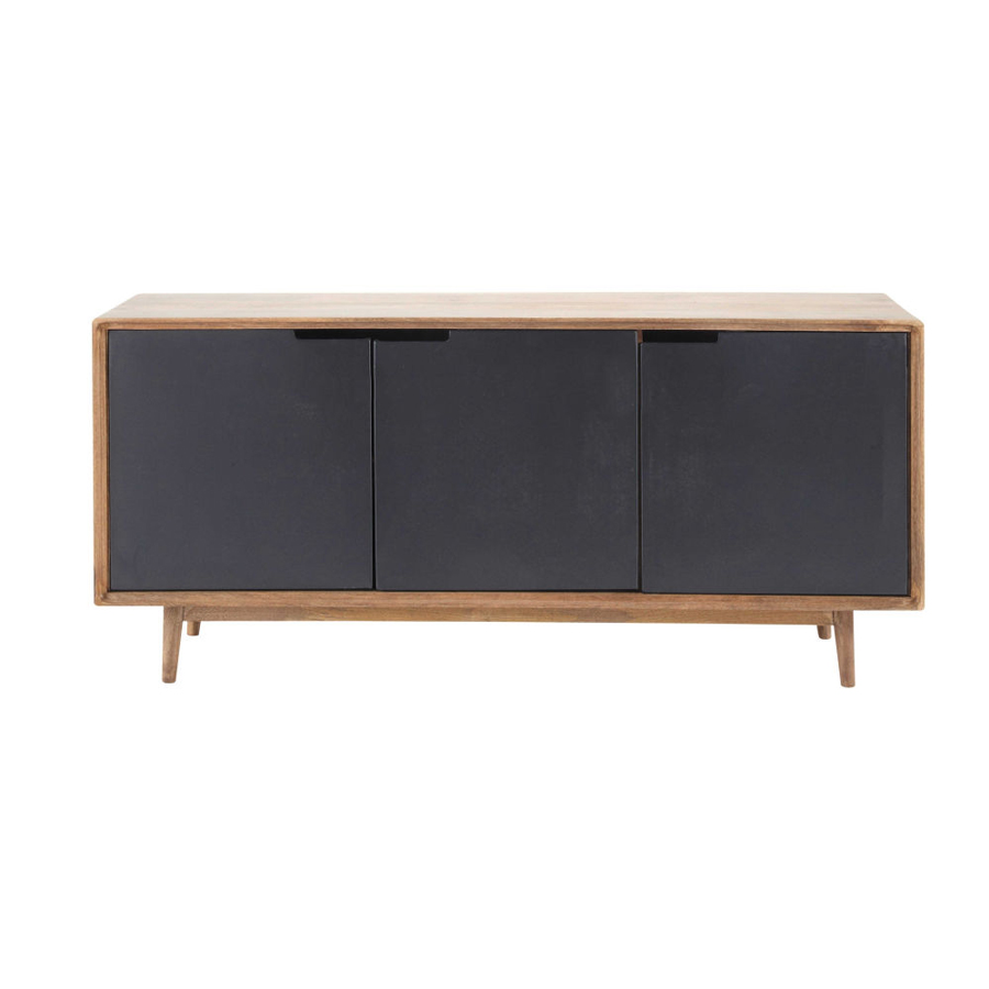 Buffet Lenox 3 portes en manguier massif et métal