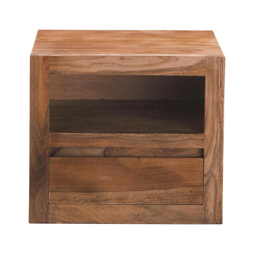Table de chevet Stockholm avec tiroir en sheesham massif
