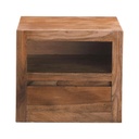 Table de chevet Stockholm avec tiroir en sheesham massif