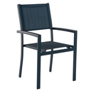 Fauteuil de jardin en aluminium noir Gibraltar