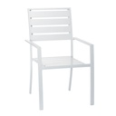 Fauteuil de jardin en aluminium blanc Portofino