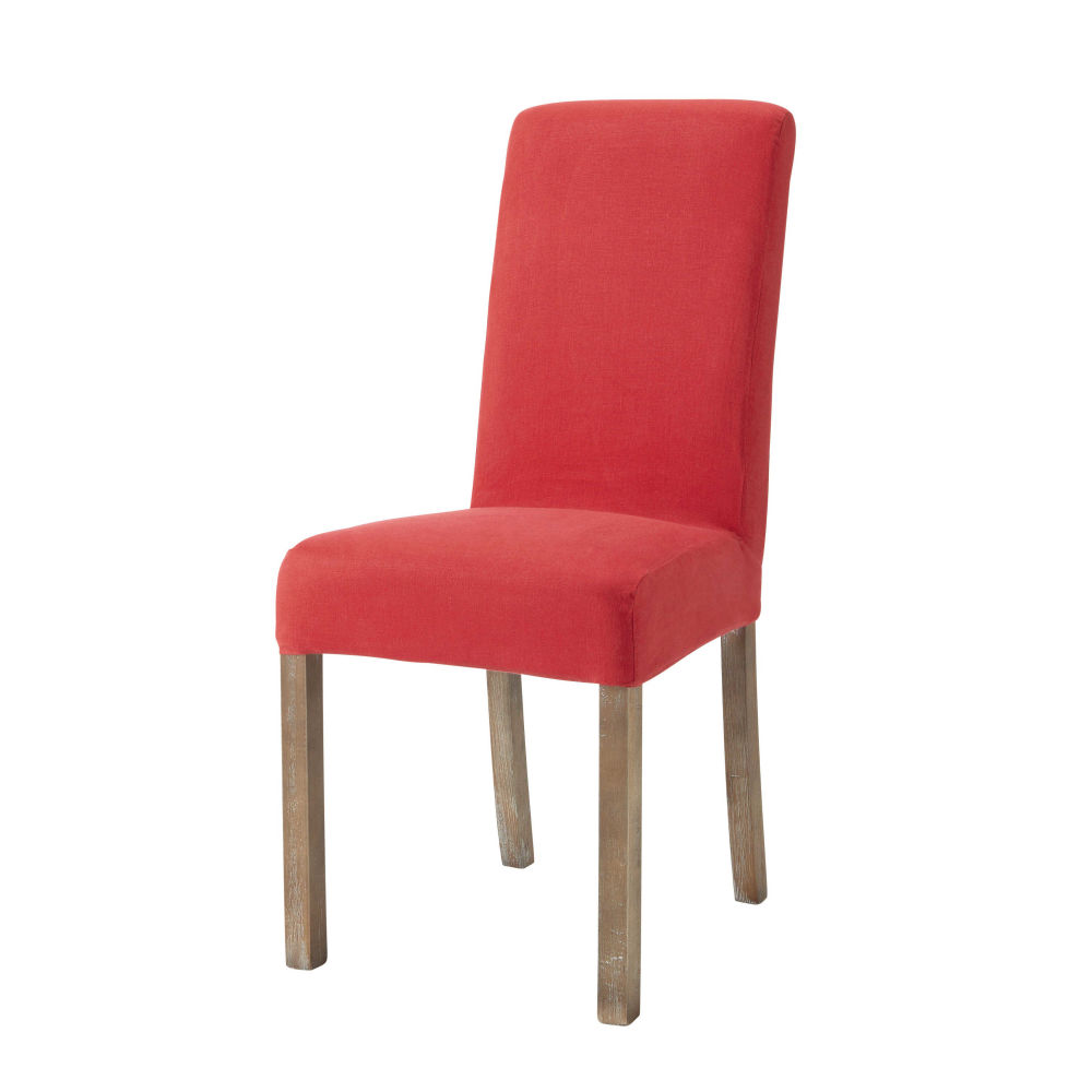 Housse de chaise Margaux en tissu rouge