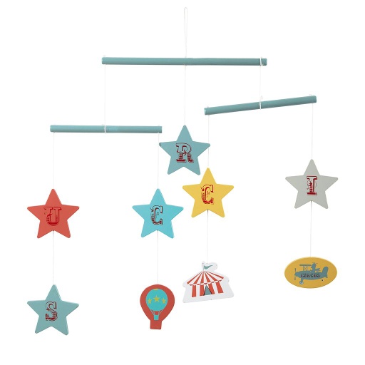 Déco mobile colorée en bois Circus