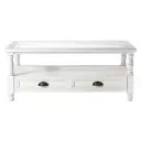 Table basse Joséphine 2 tiroirs blanche L110
