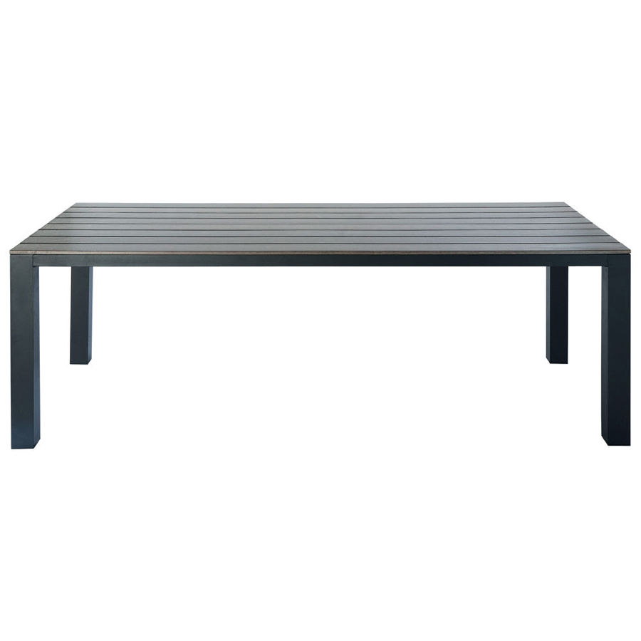ESCALE - Table de jardin 8/10 personnes en aluminium gris anthracite L230