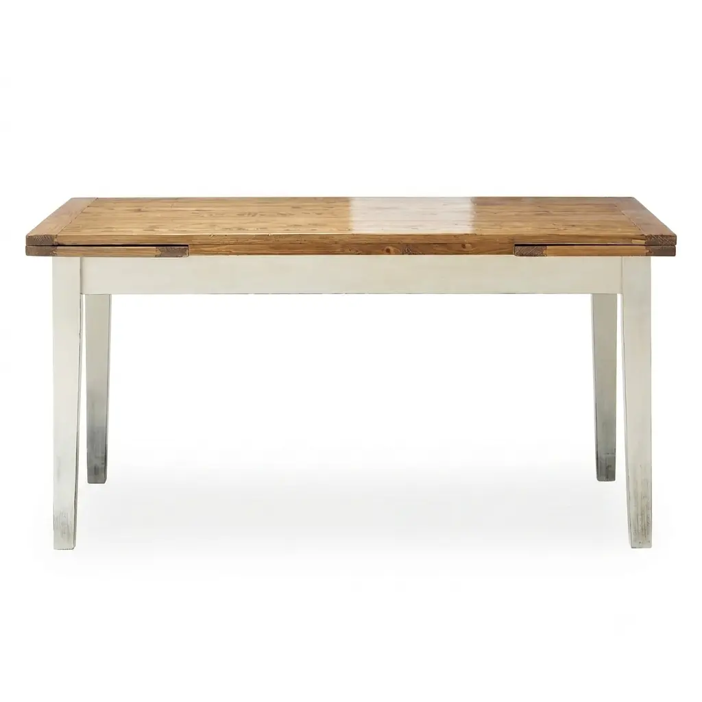 Table à manger extensible Tradition en peuplier massif 8/10 personnes L160