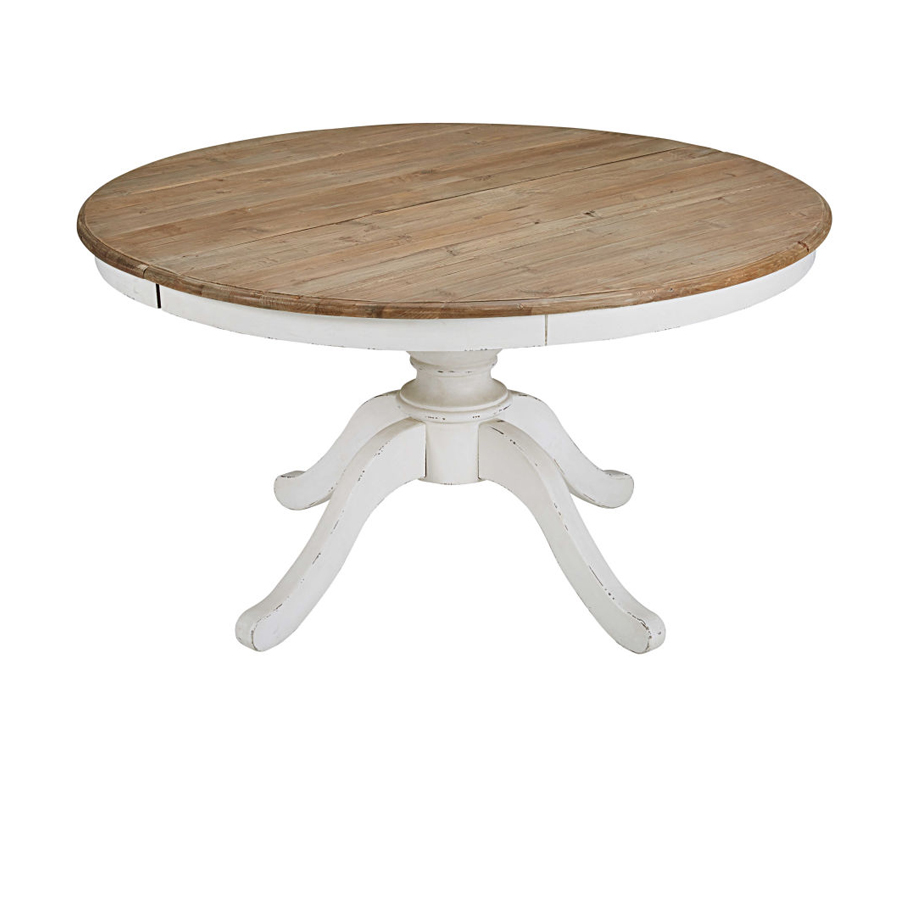 Table à manger ronde extensible Provence 6 à 8 personnes