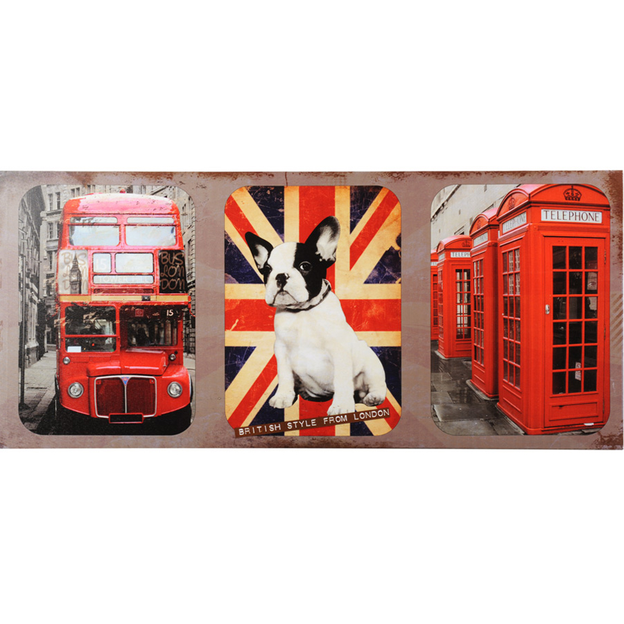 Toile British vintage avec motifs britanniques