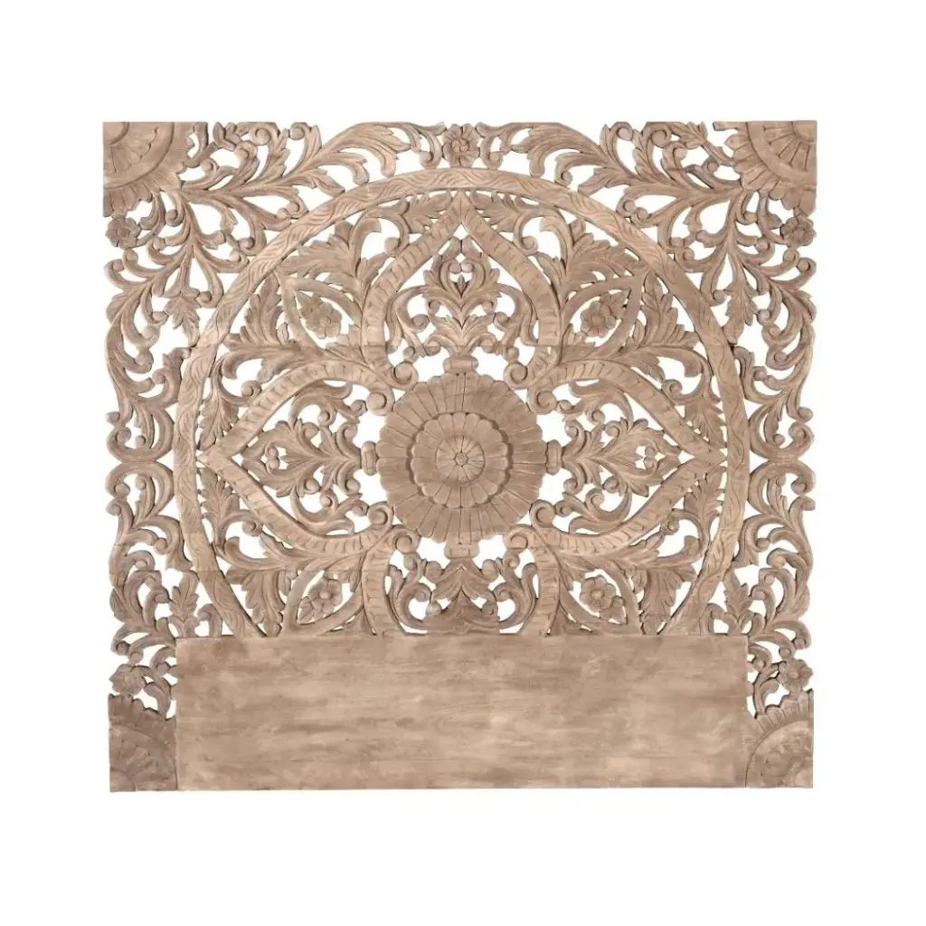 Tête de lit Himalaya en bois de manguier sculpté pour couchage 160