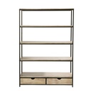 Étagère indus Long island 2 tiroirs en sapin massif et métal