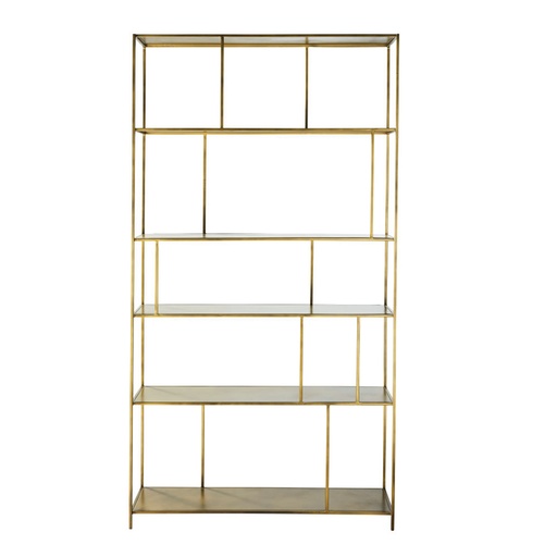 Étagère Simply en métal doré L107