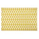 [CN218897] DHATU - Tapis d'extérieur jaune motifs graphiques blancs 180x270
