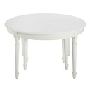 Table à manger Louis ronde extensible 4 /14 personnes en bouleau blanc