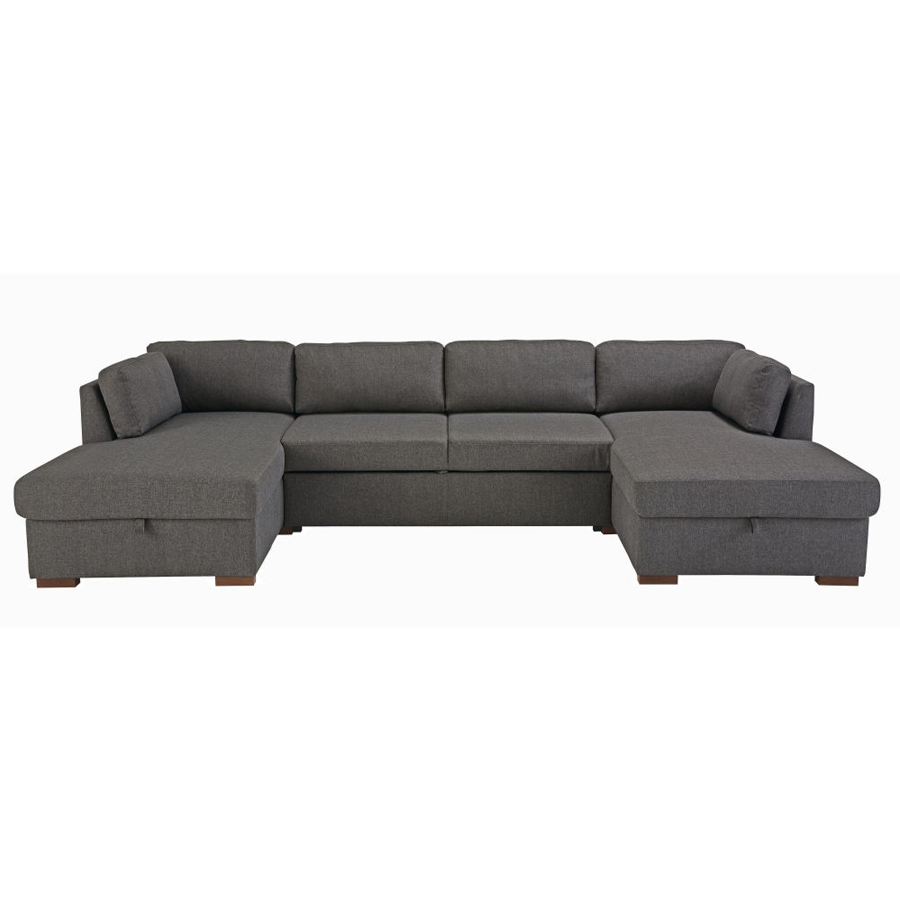 Canapé-lit panoramique 7 places Times Square gris moderne