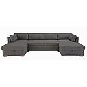 Canapé-lit panoramique 7 places Times Square gris moderne