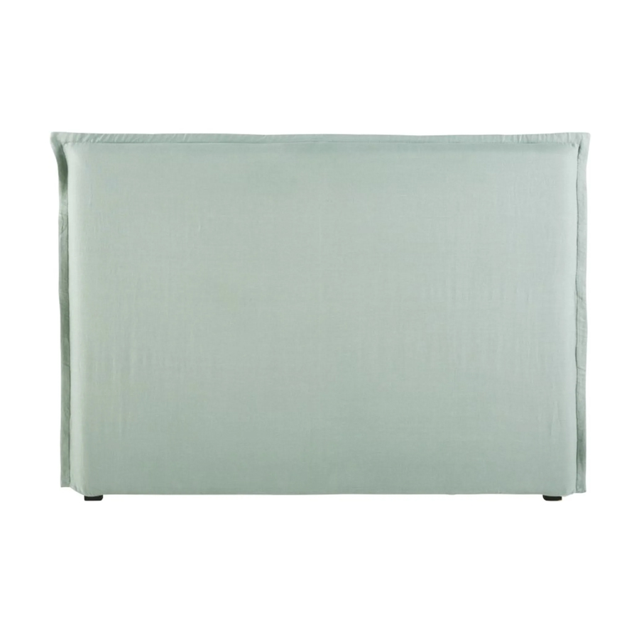 Housse de tête de lit 140 en lin lavé vert jade Morphée