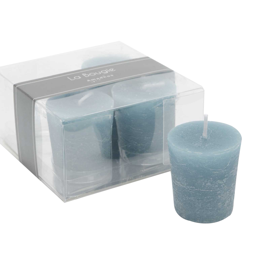 Bougie: lot 4 votives bleu