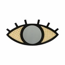 Miroir style œil rotin noir