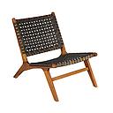 Fauteuil de jardin Nairobi en acacia massif et résine tressée