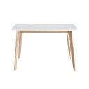 Table à manger Mia blanche 4/6 personnes L120