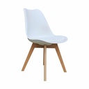 ALBA - Chaise style scandinave et hêtre massif blanc