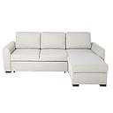 Canapé d'angle convertible Montréal 3/4 places gris clair