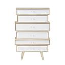 Semainier Spring style scandinave, 6 tiroirs en bois blanc