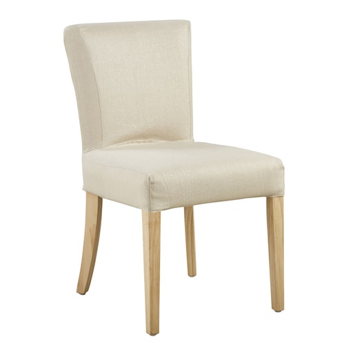 Housse de fauteuil en lin beige Danna