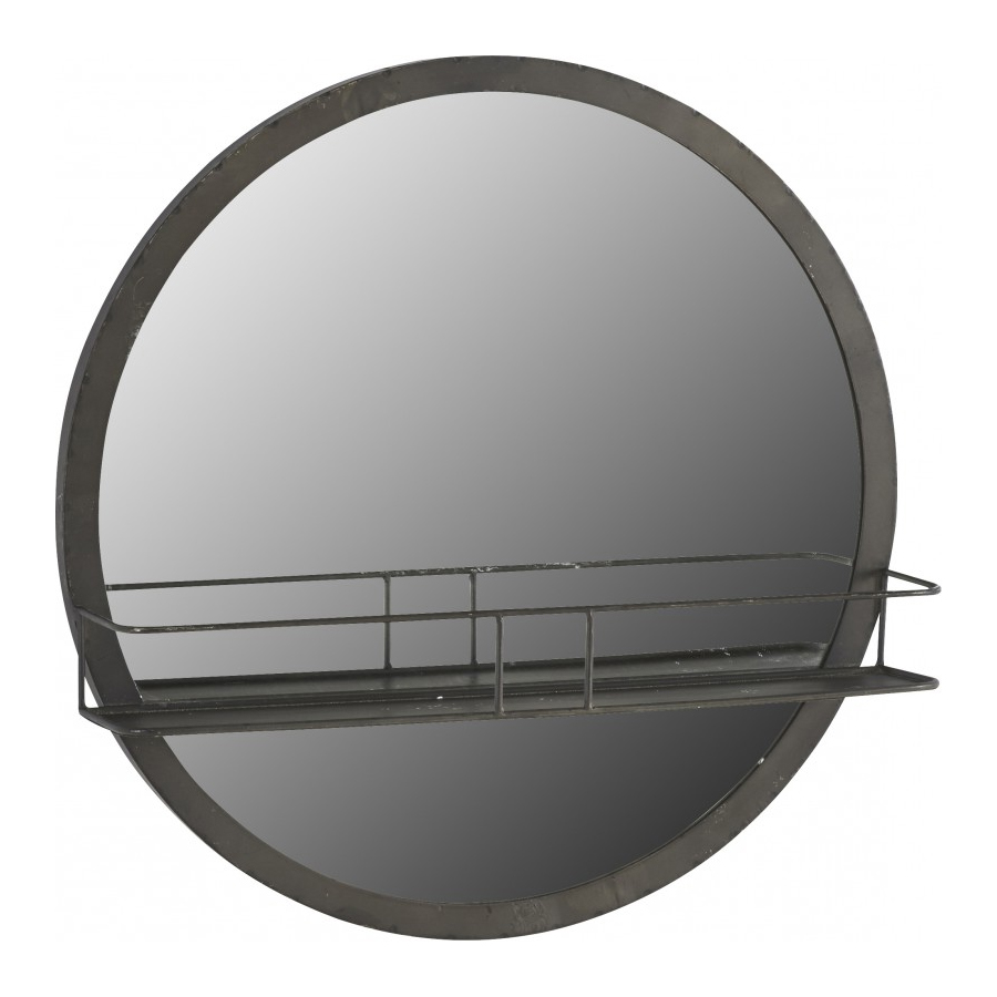 Miroir Etagère Rond D53.5x12cm