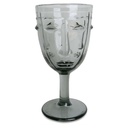 Coupe en verre à pied gris Visage
