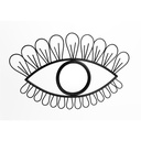 Miroir décoratif œil noir en métal, style moderne