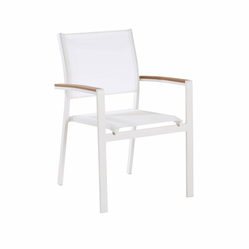 [CN018726] Fauteuil de jardin Fuji en aluminium blanc
