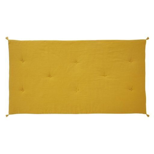 [CN220658] SIWA - Edredon pompons en coton jaune 80X150