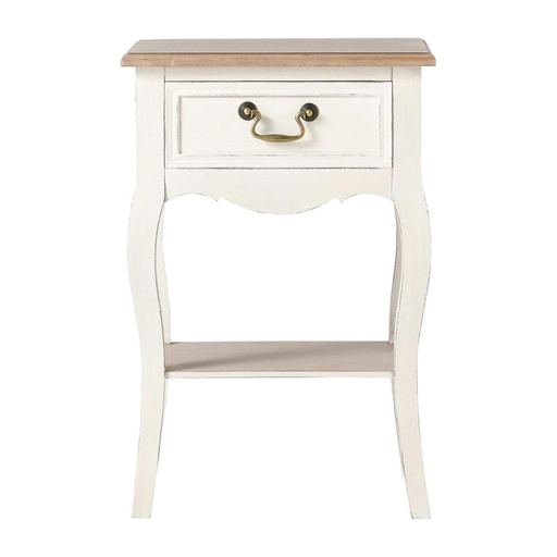 [CN712983] Table de chevet Leontine 1 tiroir crème