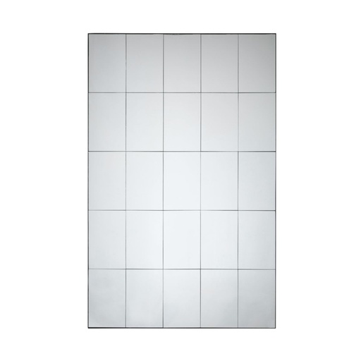 [CN321050] Grand miroir fenêtre rectangulaire Andy en métal noir