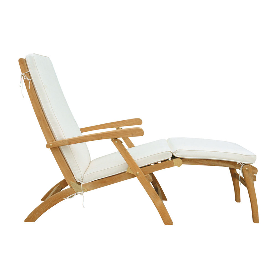 [CN15003000] Chaise longue Oléron en teck massif