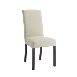 [CN014738] MARGAUX - Housse de chaise en coton beige mastic 47x57
