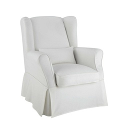 [CN814739] COTTAGE - Housse de fauteuil en coton ivoire