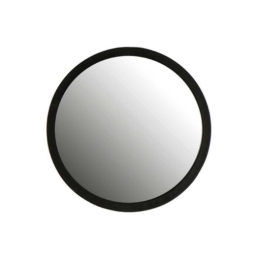 [COUMN045] Miroir Mural rond avec bord métal noir