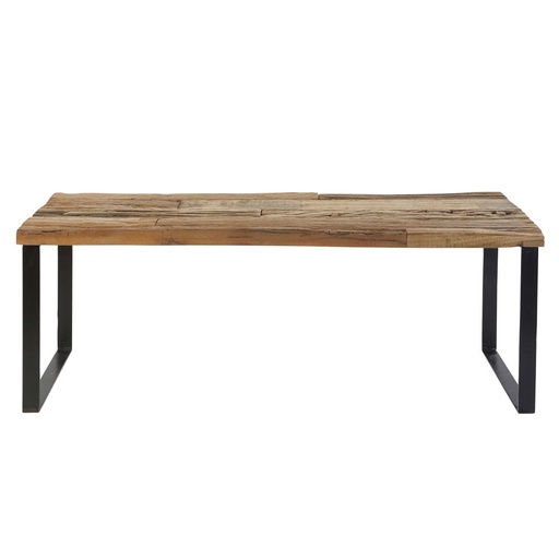 [CN218927] Banc Diego en bois recyclé et métal noir