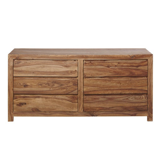 [CN713889] Commode Stockholm 6 tiroirs en sheesham massif