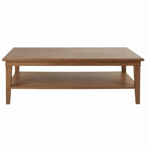 [CN720901] Table basse Marceau 2 plateaux à chevrons L135