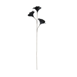 [LLV7450725] FLOWER - Ornement 3 fleurs en plume gris foncé H73 cm